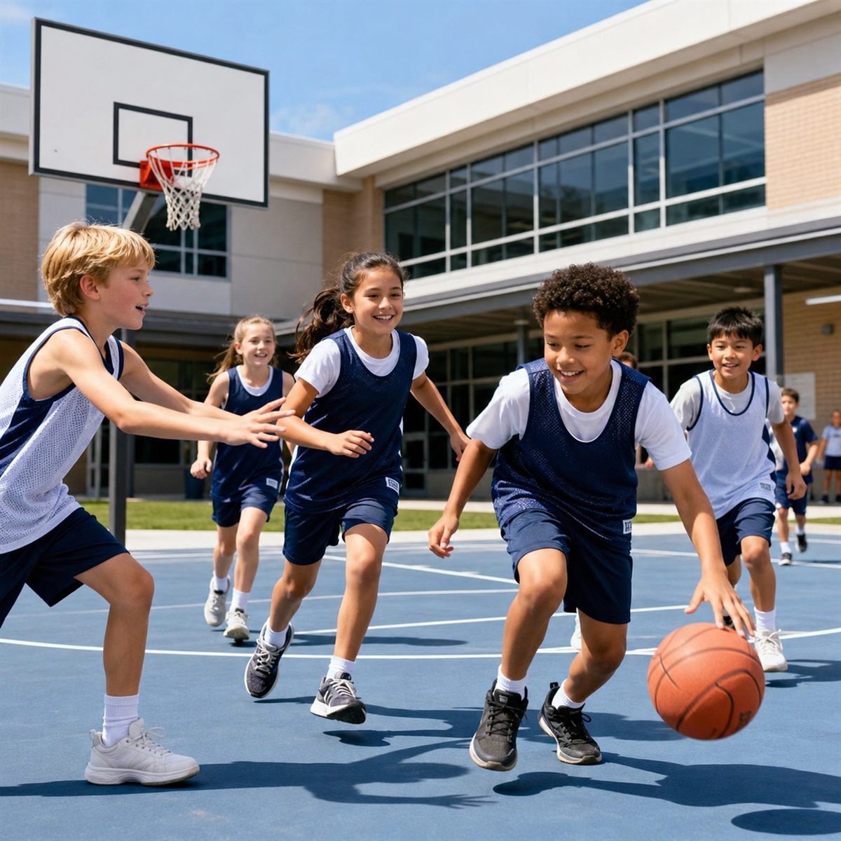 Niños y niñas en una actividad extraescolar de Nivel UP